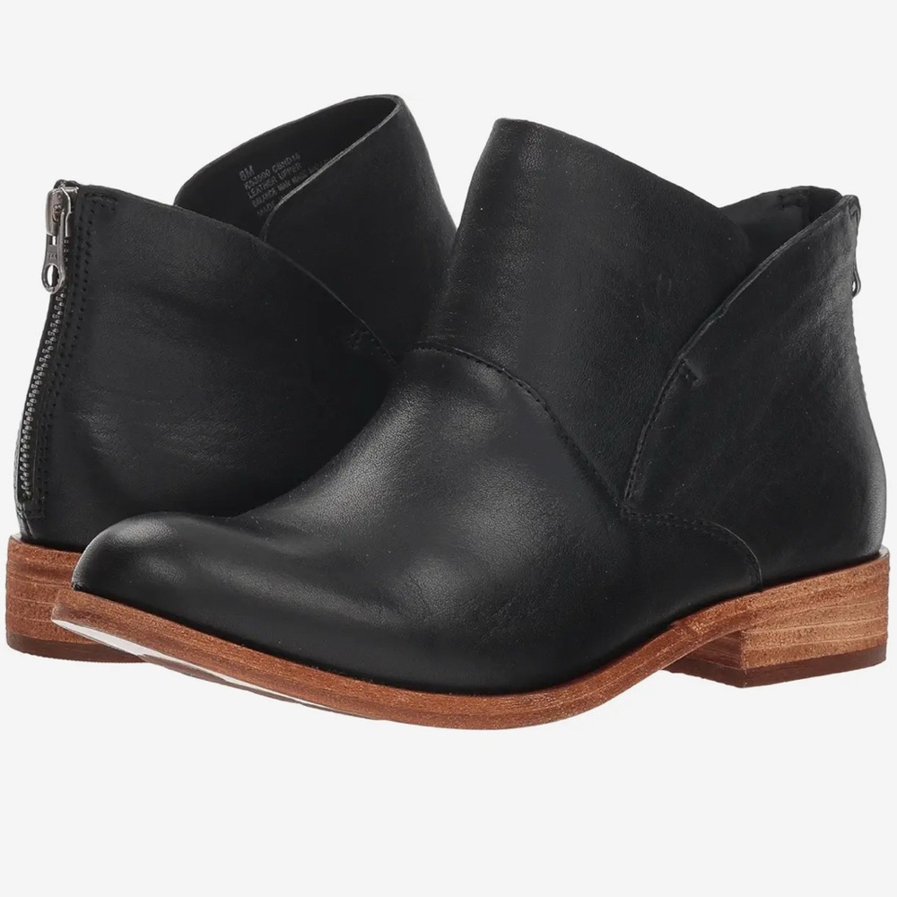 Kirk-Ease Ryser Black Leather Ankle Boots